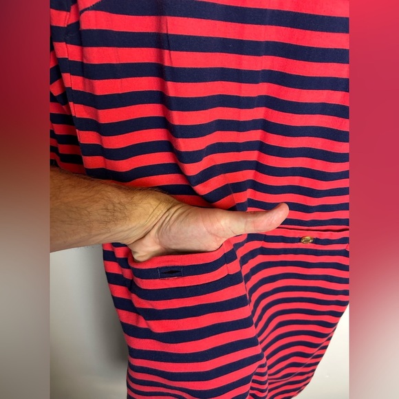 Lilly Pulitzer Size M Striped Midi Shirt Dress Stretch Pockets 3/4 Sleeve Summer - Picture 4 of 12